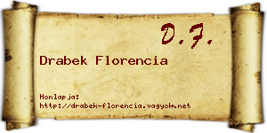 Drabek Florencia névjegykártya